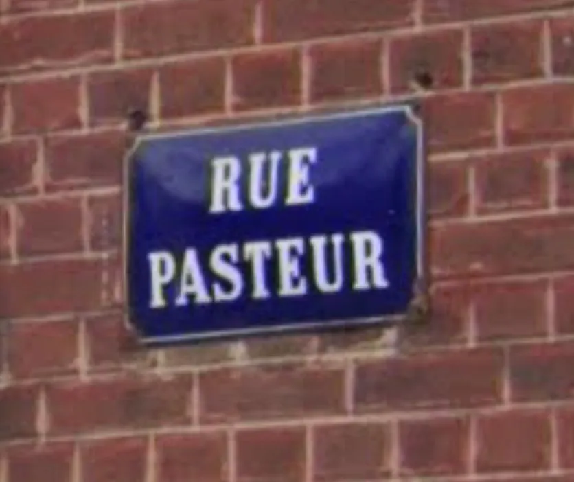 Plaque de la rue Pasteur à Chauny